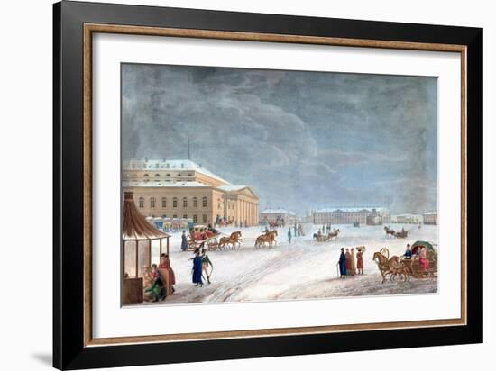 Square and the Grand Theatre at St Petersburg, 1817-John Clark-Framed Giclee Print