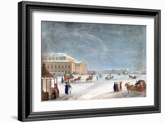 Square and the Grand Theatre at St Petersburg, 1817-John Clark-Framed Giclee Print