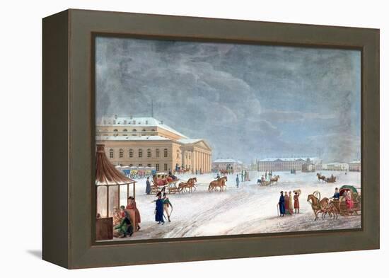 Square and the Grand Theatre at St Petersburg, 1817-John Clark-Framed Premier Image Canvas