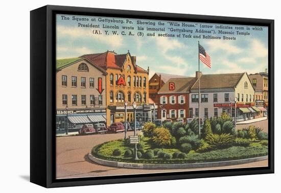 Square at Gettysburg, Pennsylvania-null-Framed Stretched Canvas