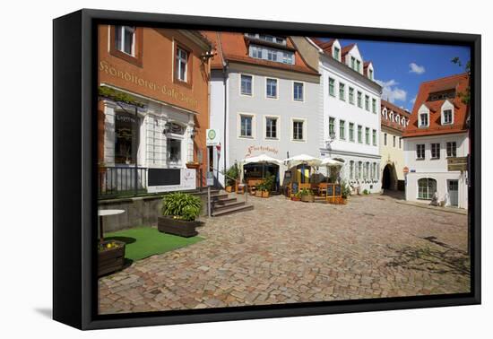 Square at the Cafe Ziegler in the Old Town of Mei§en, Corner Castle Hill and Bergstra§e-Uwe Steffens-Framed Premier Image Canvas