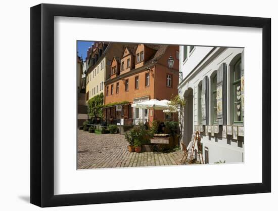 Square at the Cafe Ziegler in the Old Town of Mei§en-Uwe Steffens-Framed Photographic Print
