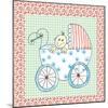 Square Card Baby in Carriage-Effie Zafiropoulou-Mounted Giclee Print