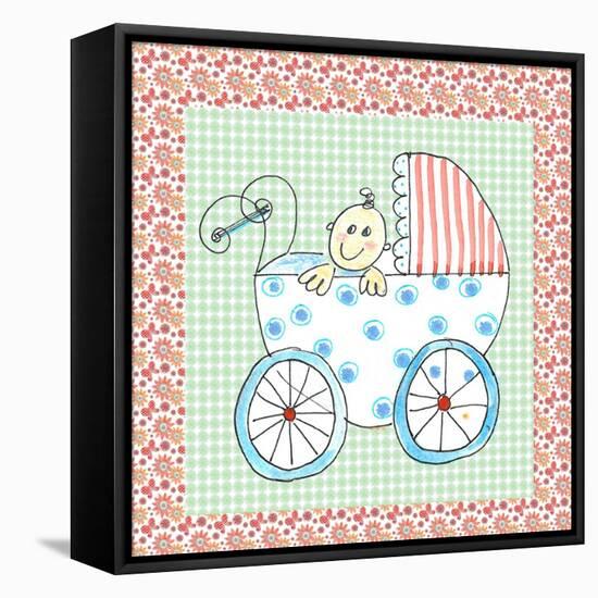 Square Card Baby in Carriage-Effie Zafiropoulou-Framed Premier Image Canvas