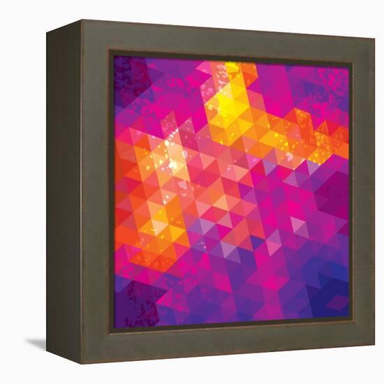 Square Composition With Geometric Shapes. Cover Background-nuraschka-Framed Stretched Canvas