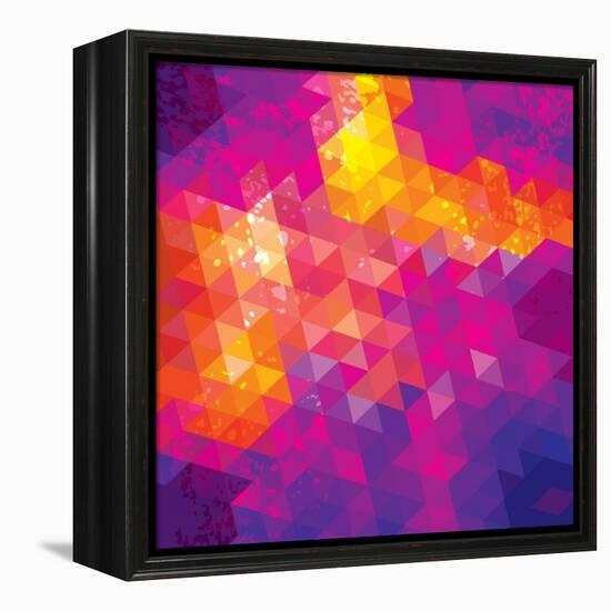 Square Composition With Geometric Shapes. Cover Background-nuraschka-Framed Stretched Canvas