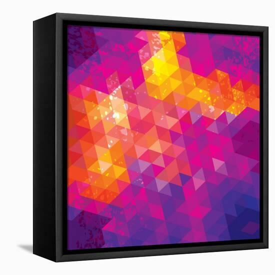 Square Composition With Geometric Shapes. Cover Background-nuraschka-Framed Stretched Canvas