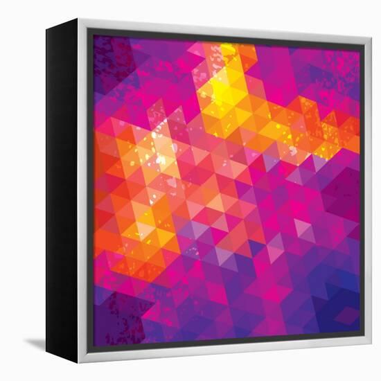 Square Composition With Geometric Shapes. Cover Background-nuraschka-Framed Stretched Canvas