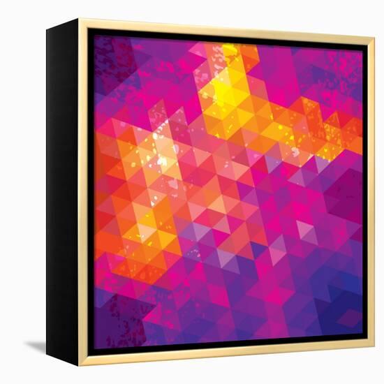 Square Composition With Geometric Shapes. Cover Background-nuraschka-Framed Stretched Canvas