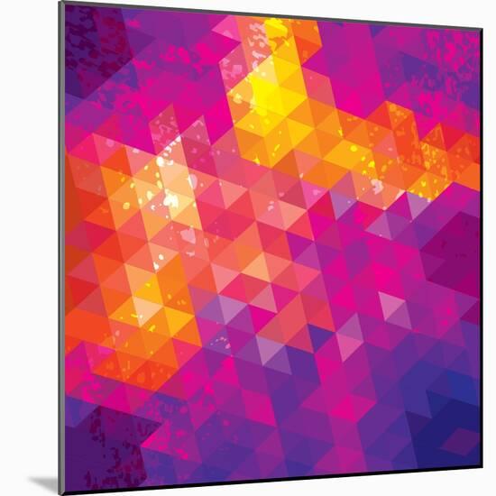 Square Composition With Geometric Shapes. Cover Background-nuraschka-Mounted Art Print