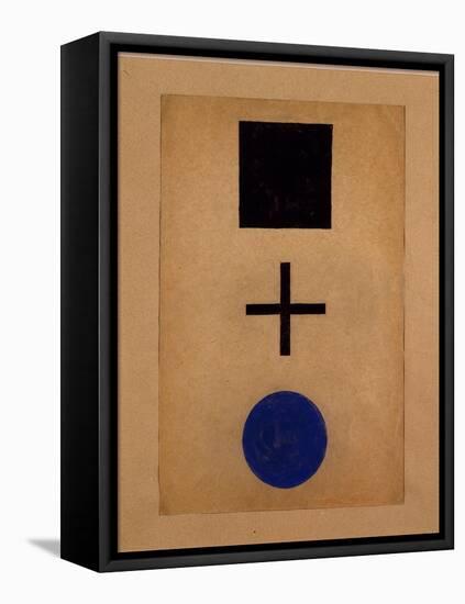 Square, Cross, Circle, 1919-1920 (Gouache Painting)-Kazimir Severinovich Malevich-Framed Premier Image Canvas