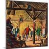 "Square Dance in the Barn,"November 1, 1947-W.W. Calvert-Mounted Giclee Print