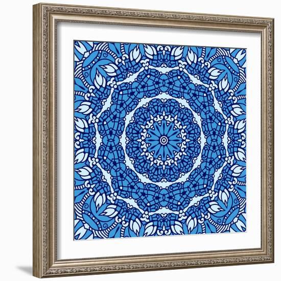 Square Decorative Design Element-epic44-Framed Art Print