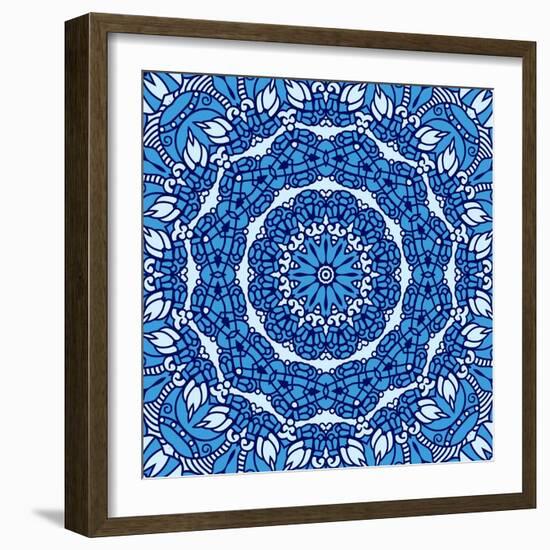 Square Decorative Design Element-epic44-Framed Art Print