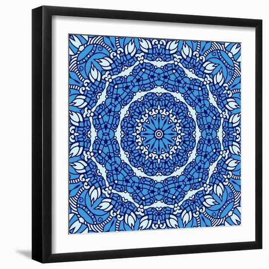 Square Decorative Design Element-epic44-Framed Art Print