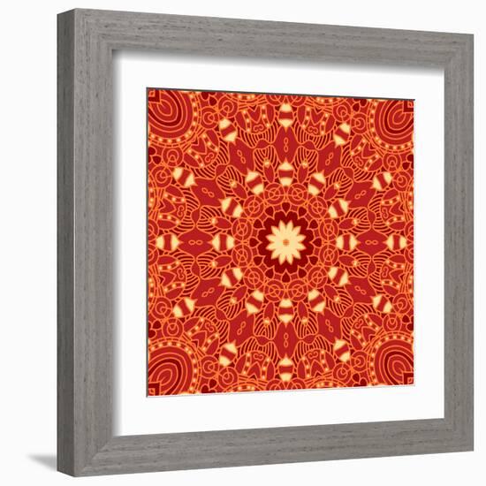 Square Decorative Design Element-epic44-Framed Art Print