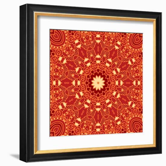 Square Decorative Design Element-epic44-Framed Art Print