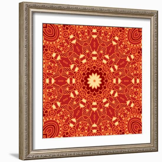 Square Decorative Design Element-epic44-Framed Art Print