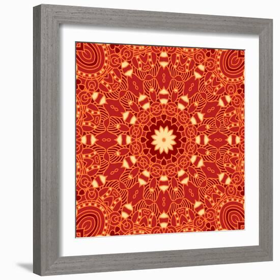 Square Decorative Design Element-epic44-Framed Art Print