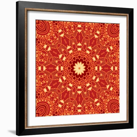 Square Decorative Design Element-epic44-Framed Art Print