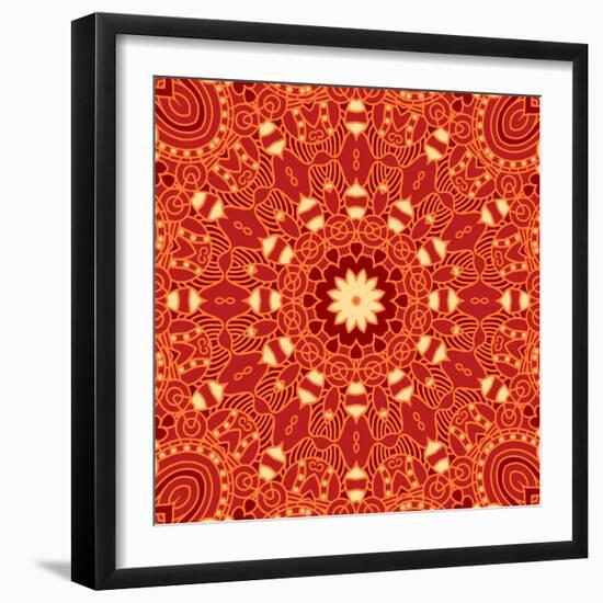 Square Decorative Design Element-epic44-Framed Art Print