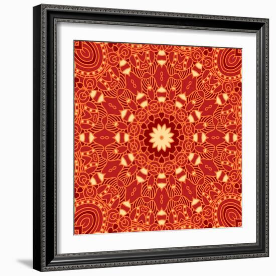 Square Decorative Design Element-epic44-Framed Art Print