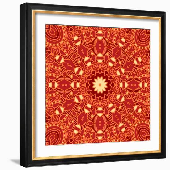 Square Decorative Design Element-epic44-Framed Art Print