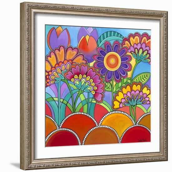 Square Flowers-Carla Bank-Framed Giclee Print