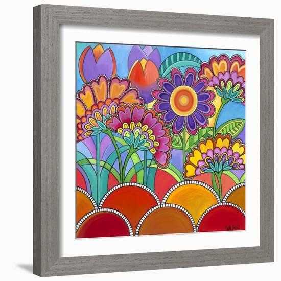 Square Flowers-Carla Bank-Framed Giclee Print