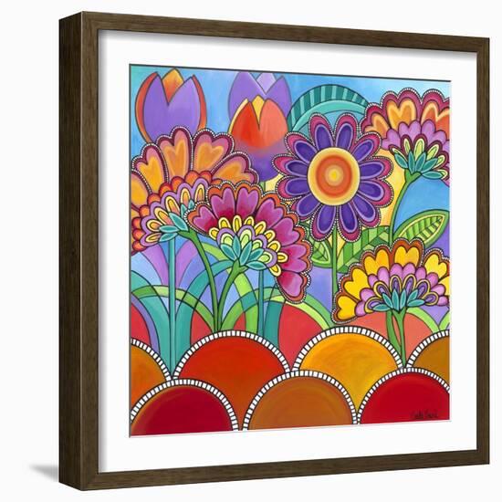 Square Flowers-Carla Bank-Framed Giclee Print