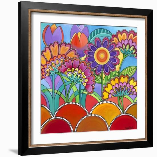 Square Flowers-Carla Bank-Framed Giclee Print