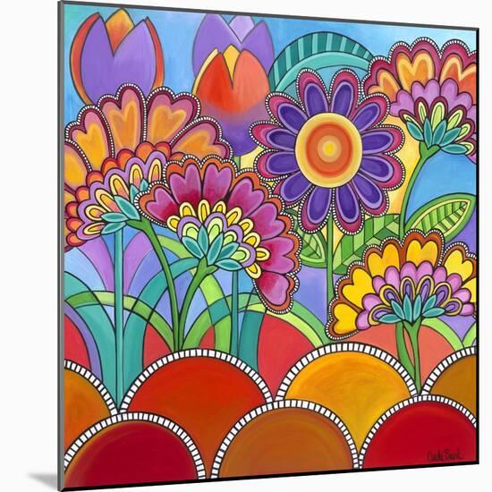 Square Flowers-Carla Bank-Mounted Giclee Print