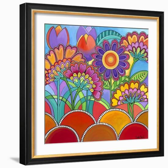 Square Flowers-Carla Bank-Framed Giclee Print