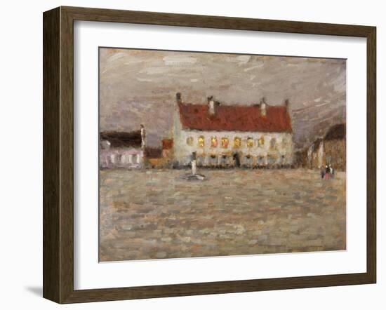 Square, Fort-Philippe, 1902 (Oil on Panel)-Henri Eugene Augustin Le Sidaner-Framed Giclee Print