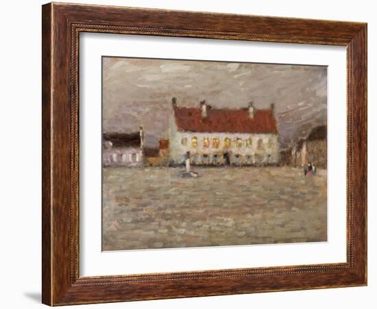 Square, Fort-Philippe, 1902 (Oil on Panel)-Henri Eugene Augustin Le Sidaner-Framed Giclee Print