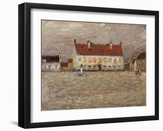 Square, Fort-Philippe, 1902 (Oil on Panel)-Henri Eugene Augustin Le Sidaner-Framed Giclee Print