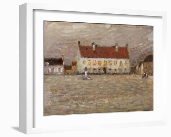 Square, Fort-Philippe, 1902 (Oil on Panel)-Henri Eugene Augustin Le Sidaner-Framed Giclee Print