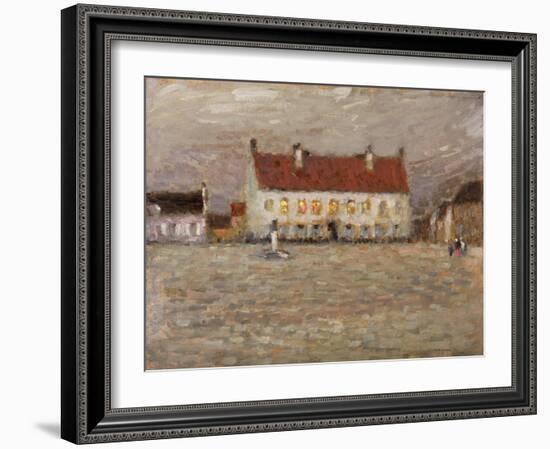 Square, Fort-Philippe, 1902 (Oil on Panel)-Henri Eugene Augustin Le Sidaner-Framed Giclee Print