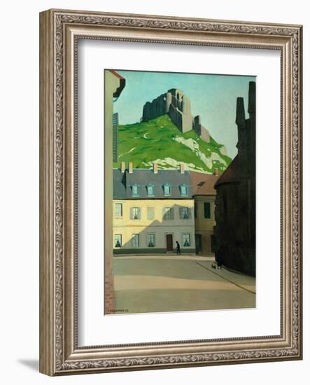 Square in Les Andelys with the Chateau Gaillard-Félix Vallotton-Framed Giclee Print