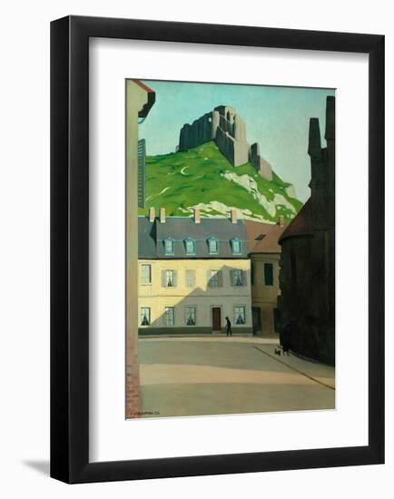 Square in Les Andelys with the Chateau Gaillard-Félix Vallotton-Framed Giclee Print