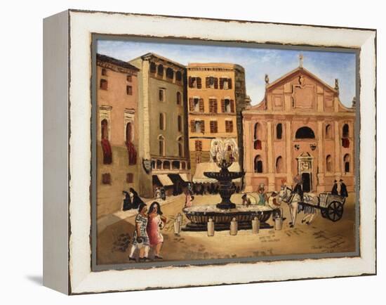 Square in Rome, 1925-Christopher Wood-Framed Premier Image Canvas