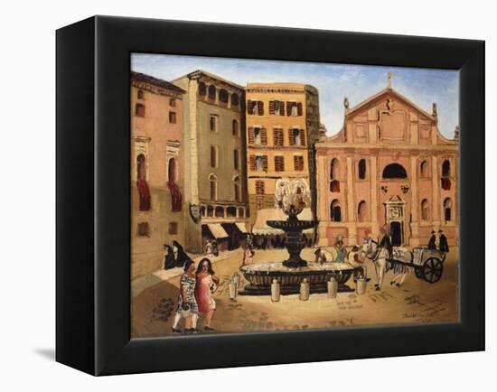 Square in Rome, 1925-Christopher Wood-Framed Premier Image Canvas