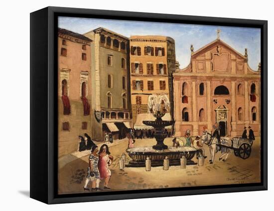 Square in Rome, 1925-Christopher Wood-Framed Premier Image Canvas