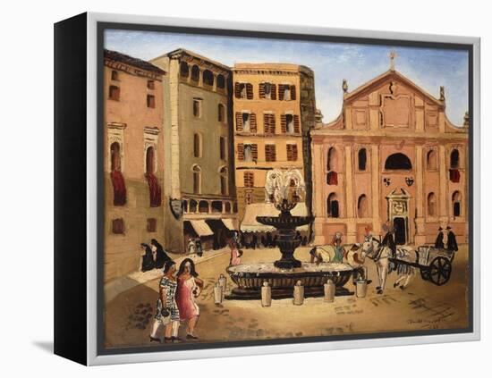 Square in Rome, 1925-Christopher Wood-Framed Premier Image Canvas