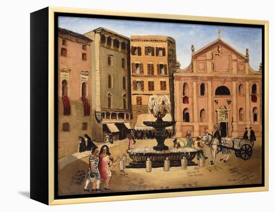 Square in Rome, 1925-Christopher Wood-Framed Premier Image Canvas