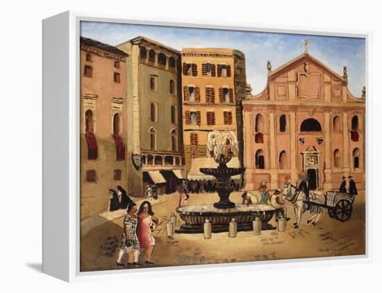 Square in Rome, 1925-Christopher Wood-Framed Premier Image Canvas