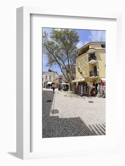 Square in the Old Town, Cascais, Lisbon, Portugal-Axel Schmies-Framed Photographic Print