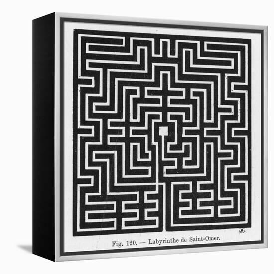 Square Maze in the Church of Saint-Omer France-null-Framed Premier Image Canvas