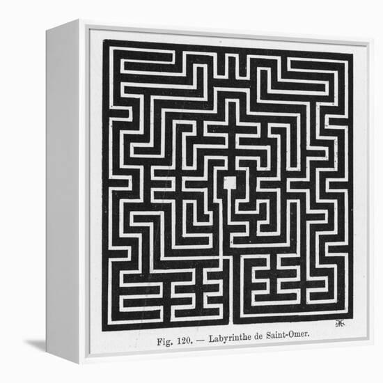 Square Maze in the Church of Saint-Omer France-null-Framed Premier Image Canvas