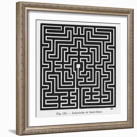 Square Maze in the Church of Saint-Omer France-null-Framed Photographic Print